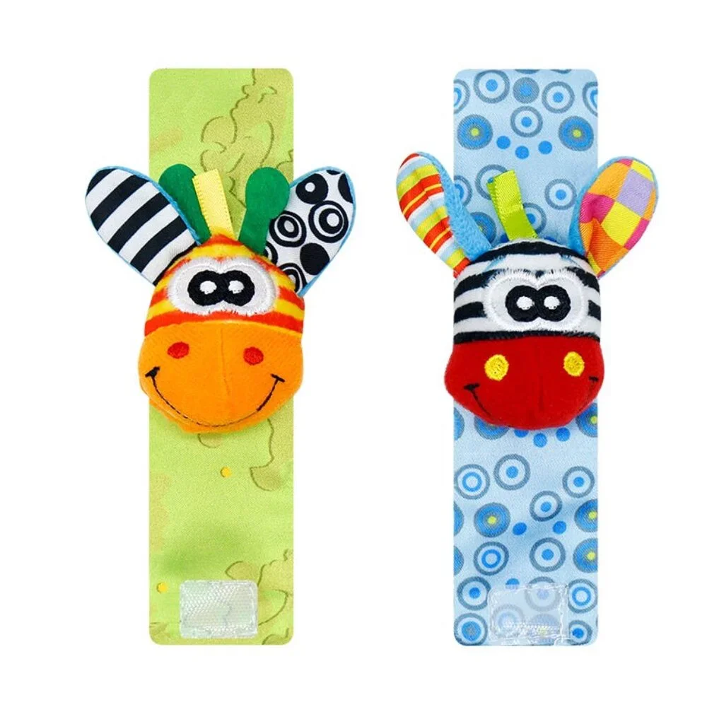 Infant bed bell baby kids plush Toddler Baby Handbell Ring Bell socks Toy Jungle
